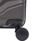 Мини графитовый чемодан Wings PEA01/S из пластика на 4 колесах.