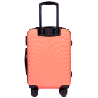 Маленький коралловый чемодан Wings SN120/S+ из пластика на 4 колесах.