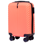 Маленький коралловый чемодан Wings SN120/S+ из пластика на 4 колесах.