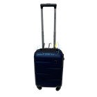 Мини синий чемодан Wings WGN01/S из пластика на 4 колесах.