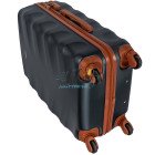Маленький темно-зеленый чемодан Wings 402/S+ из пластика на 4 колесах.