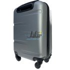 Мини серебристый чемодан Wings WGN01/S из пластика на 4 колесах.