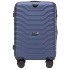 Мини синий чемодан Wings PEA01/S из пластика на 4 колесах.