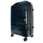 Большой черный чемодан Wings HWF01/L из полипропилена на 4 колесах
