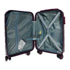 Мини бордовый чемодан Wings 160/S из пластика на 4 колесах.