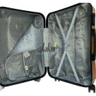 Маленький золотой чемодан Wings 147/S+ из пластика на 4 колесах.