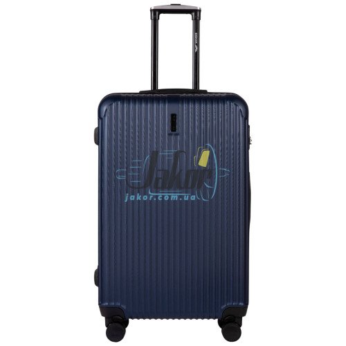Чемодан пластиковый Wings TR-058 L синий / Dark blue