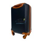 Мини черный чемодан Wings GDW01/S из пластика на 4 колесах.
