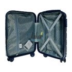 Мини синий чемодан Wings 160/S из пластика на 4 колесах.