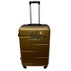 Большой золотой чемодан Wings WGN01/L из пластика на 4 колесах.