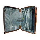 Мини черный чемодан Wings GDW01/S из пластика на 4 колесах.