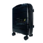 Маленький черный чемодан Wings HWF01/S+ из полипропилена на 4 колесах