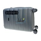 Мини серебристый чемодан Wings 160/S из пластика на 4 колесах.