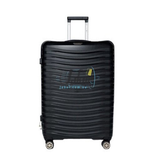 Валіза пластикова Snowball 43803 L Black / чорна