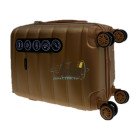 Мини золотой чемодан Wings 160/S из пластика на 4 колесах.