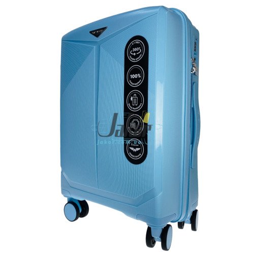 Чемодан пластиковый Wings CKT01 S+ Light. Blue / светло-голубой