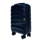 Мини синий чемодан Wings 160/S из пластика на 4 колесах.