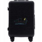 Маленький черный чемодан Wings BNT01/S+ из пластика на 4 колесах.