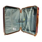 Маленький бордовый чемодан Wings GDW01/S+ из пластика на 4 колесах.