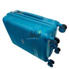 Средний бирюзовый чемодан Snowball 21204/M из полипропилена на 4 колесах.