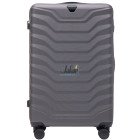 Большой графитовый чемодан Wings PEA01/L из пластика на 4 колесах.