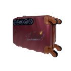 Мини бордовый чемодан Wings 402/S из пластика на 4 колесах.