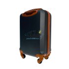 Мини графитовый чемодан Wings GDW01/S из пластика на 4 колесах.